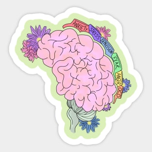 Brain on file Sticker